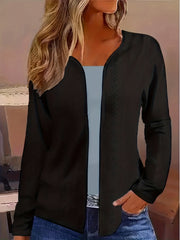 Eyelet Embroidered Open Front Cardigan