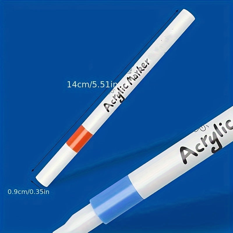 Acrylic Pens Watercolor Pencils Art Set 24 48 Colors Waterproof Opaque Markers