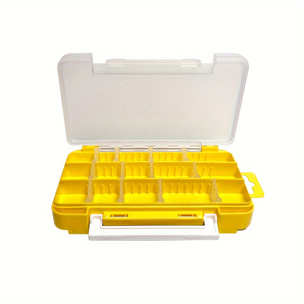 Double Sided Tool Storage Box with Grids and Handles