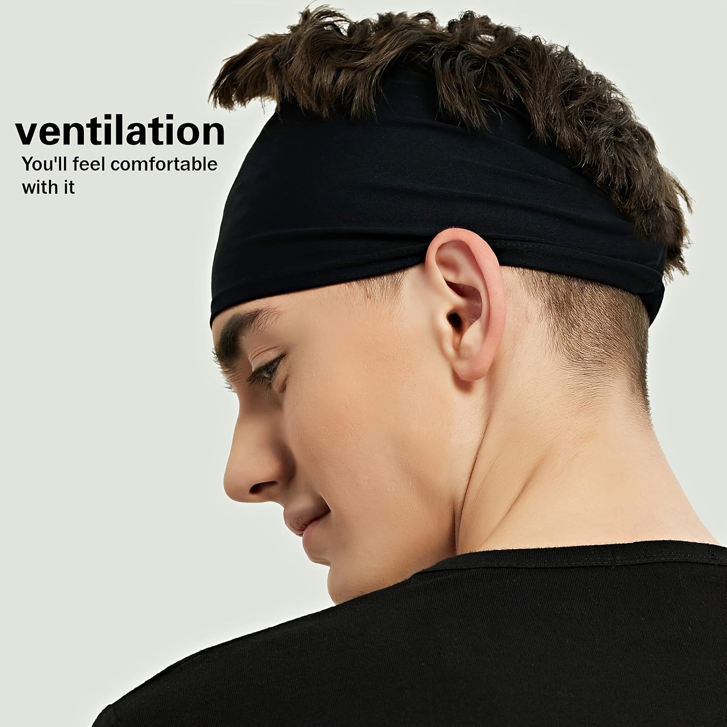 6pcs Sports Hair Bands Men's Yoga Headband Sweat Absorbing Band