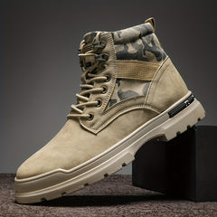 Men's Combat Boots Casual Lace up Walking Shoes Army Boots