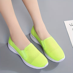 Women's Mesh Sports Shoes Breathable Slip On Sneakers Low Top Loafers
