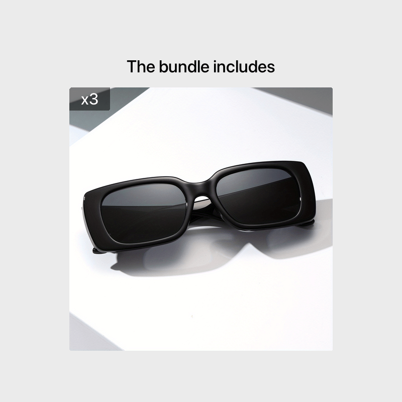Square Frame Sunglasses Wrap Around Glasses Gradient Lens UV400