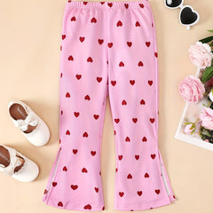 Girls' Polka Dots Bell Bottom Pants Wide Leg Trousers
