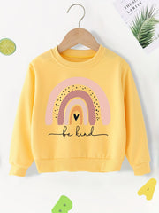 Girls Rainbow be Kind Print Sweatshirt