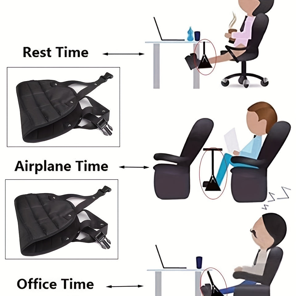 Portable Airplane Footrest - Travel Hammock for Office & Home