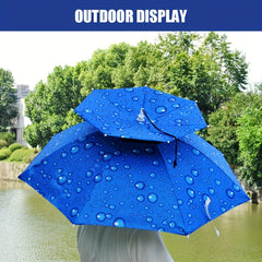 OUYALINE Foldable UV Protection Head Mounted Umbrella for Outdoor