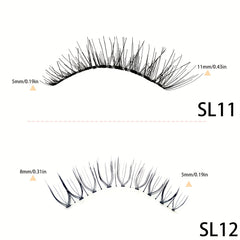 Cat Eye Wispy Lashes Natural Cross Fluffy False Eyelashes
