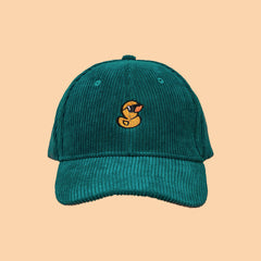 Yellow Duck Embroidered Corduroy Baseball Cap