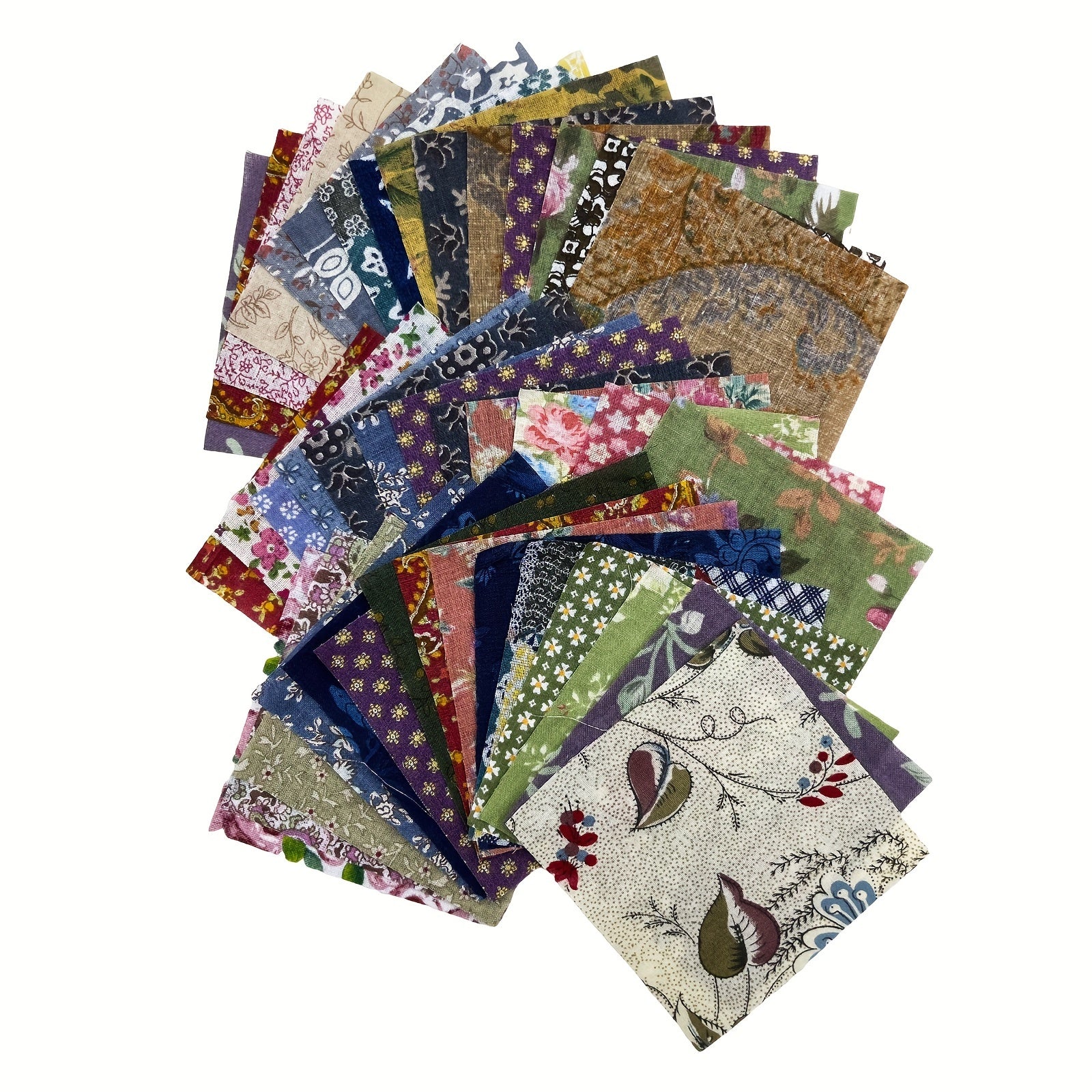50pcs Dark DIY Printed Cotton Fabric Random 50