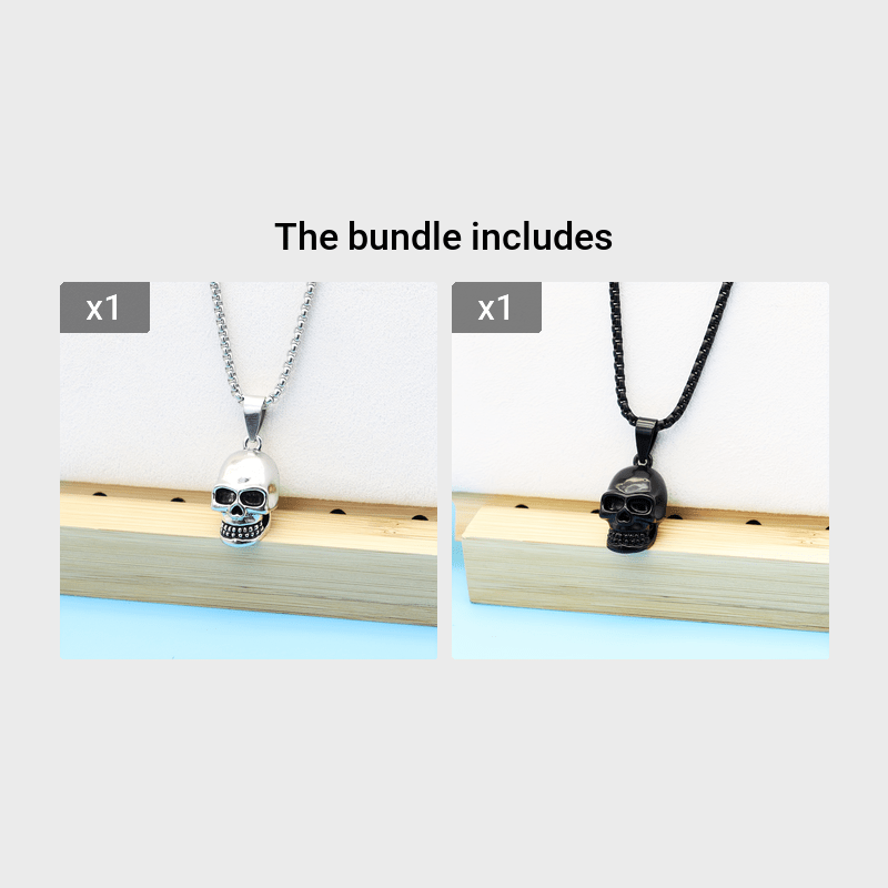 Men's Skull Pendant Punk Style Necklace Accessories