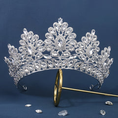 Rhinestone Princess Crown Tiara Head Accessory for Prom Bridal Party