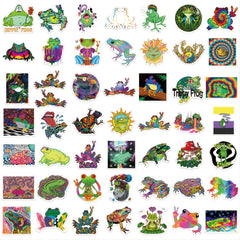 Psychedelic Frog Doodle Stickers Waterproof Decal
