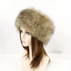 Faux Fur Headband Stretch Winter Ear Warmer Earmuff Ski Hat
