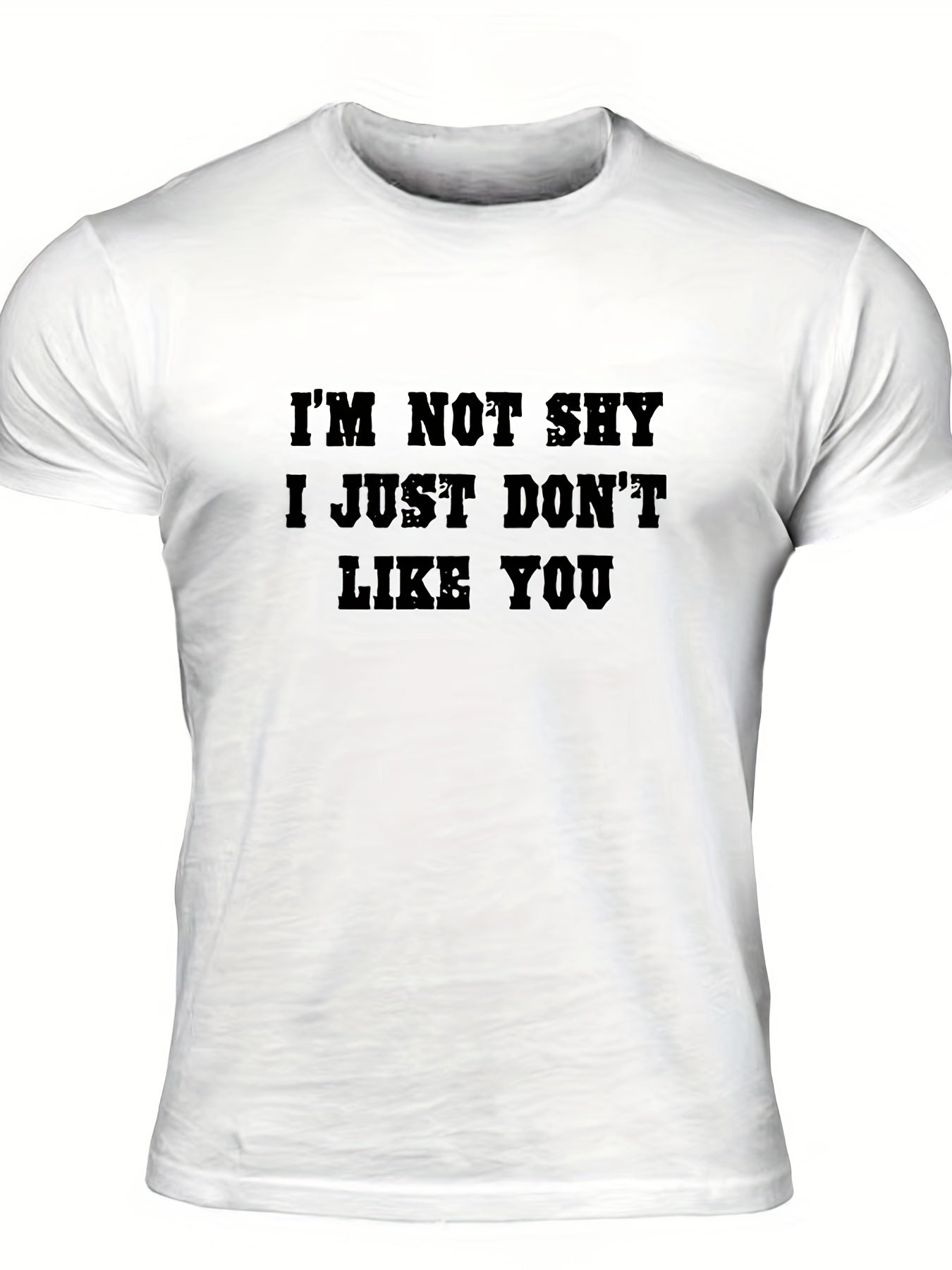 Bold & Unapologetic Men's Letter Print T-shirt for Summer