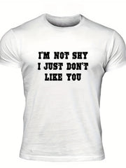 Bold & Unapologetic Men's Letter Print T-shirt for Summer