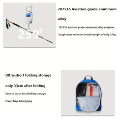 1pc Trekking Poles Lightweight Aluminum Alloy Collapsible Hiking Poles