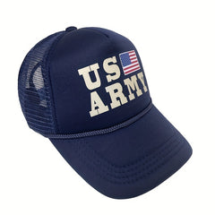 US Army Baseball Cap Unisex Mesh Trucker Hat Patriotic Cap