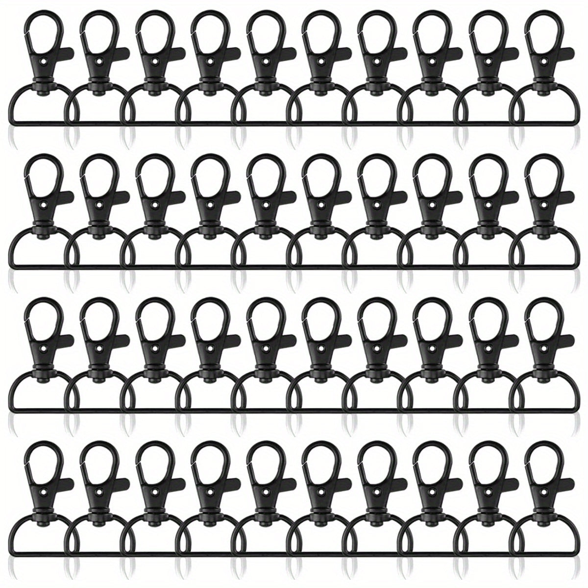 30 PCS Swivel Clasp Lobster Claw Clasps with Key Rings for Snap Tabs