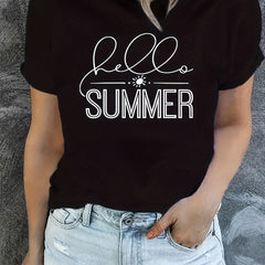 Summer Graphic Sports Round Neck T Shirt for Workout and Casual Wear