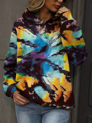 Tie Dye Kangaroo Pocket Hoodie Long Sleeve Hoodie Sweatshirt