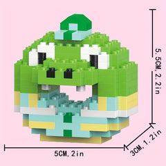 LELE BROTHER Mini Animal Blocks Set - Cute Frog Koala Panda Crocodile
