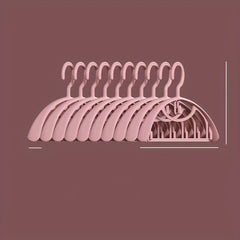 5pcs Semi-circular Stacking Hanging Clothes Rack Wide Shoulder Balcony Drying