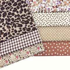 7pcs 49 78 49 Coffee Series Floral Cotton Fabric Quilting Patchwork Fabric