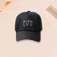 Embroidered Letter Baseball Cap LIFE Unisex Hat Christmas Gift For Her