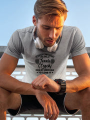 Tough Tennis Coach Men's Letter Print T-shirt