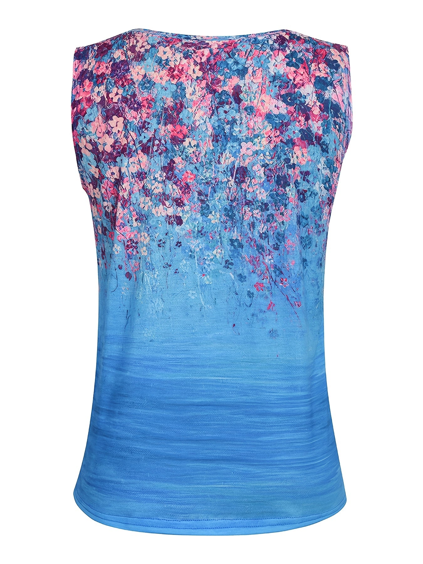 Colorful Graphic Tank Top V Neck Casual Top For Summer & Spring Women's Clothing