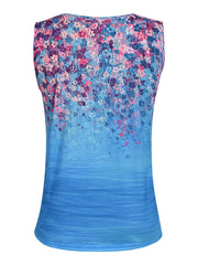 Colorful Graphic Tank Top V Neck Casual Top For Summer & Spring Women's Clothing