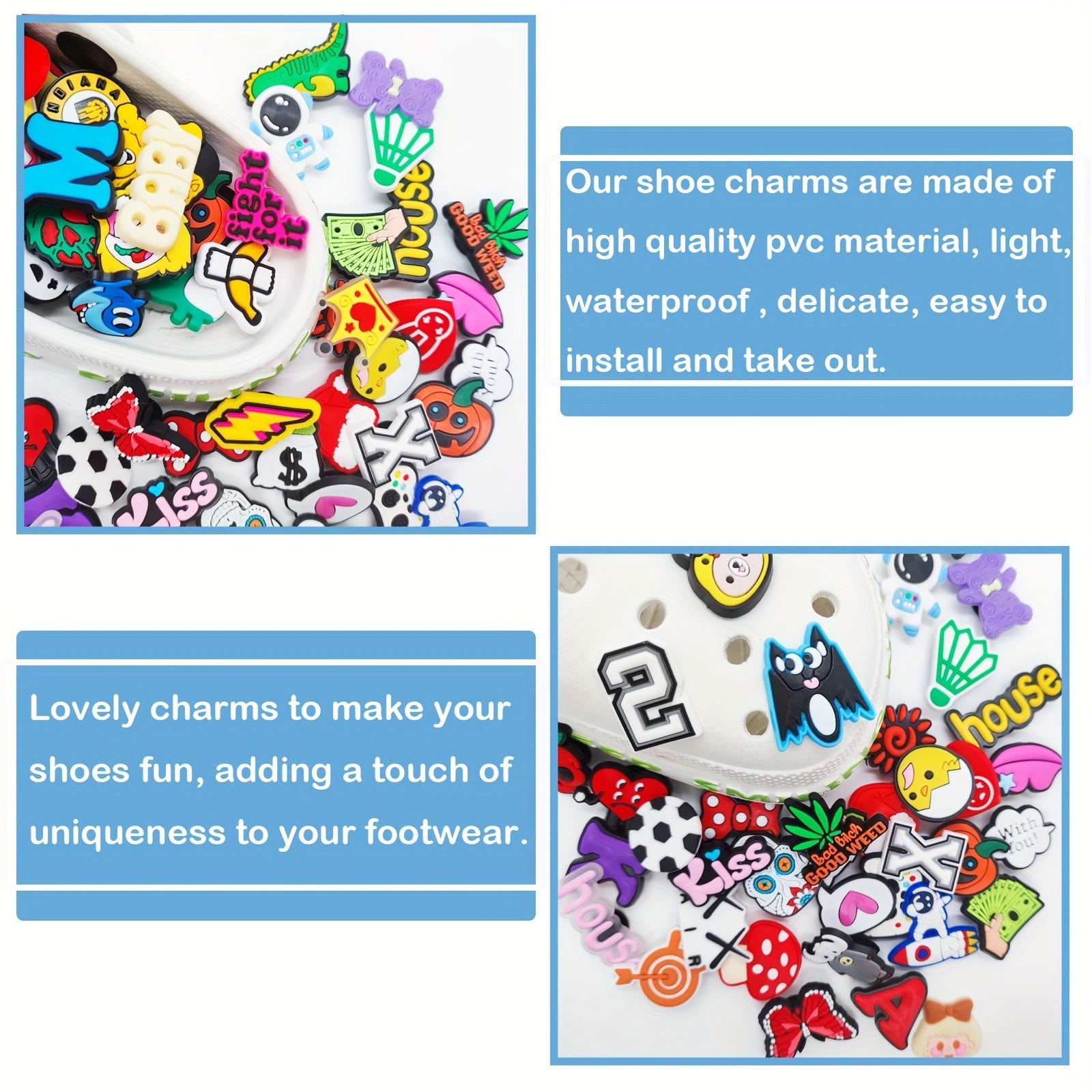 Random Shoe Charms With Different Designs Party Favor