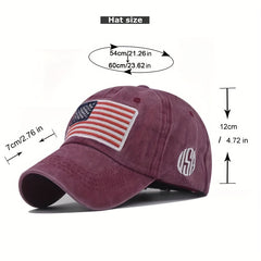 Men's American Flag Baseball Cap Adjustable Comfortable for Outdoor Activities
