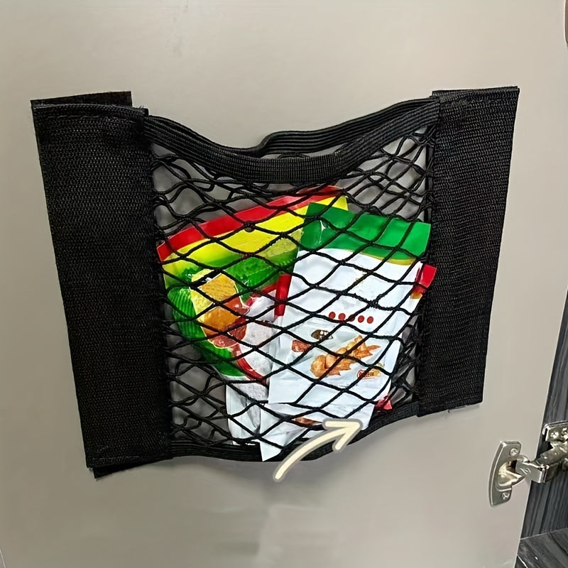 Large Capacity Hook and loop Mesh Garbage Bag Car Wash Storage Net