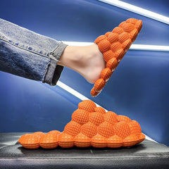 Men's Massage Bubble Slides Cushioned Spa Slippers Golf Ball Cloud Shoes