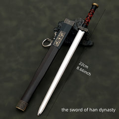 Ancient Chinese Sword Weapon Model With Sheath Pendant