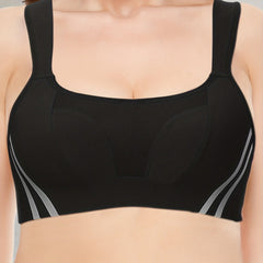 Striped Racer Back Tank Bra Adjustable Straps