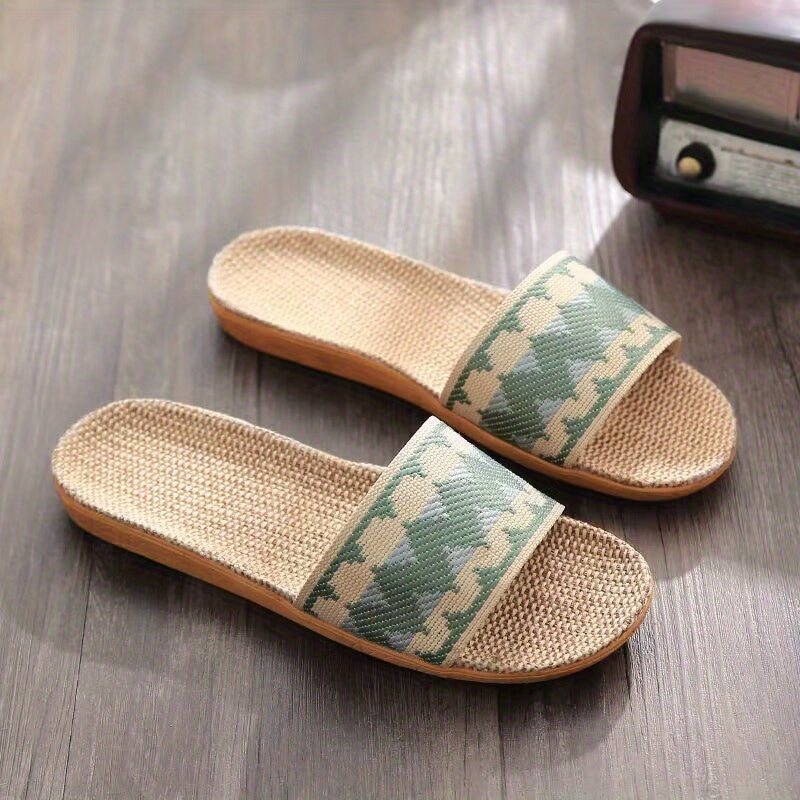 Women's Comfy Home Slides Ultra Light Fabric Open Toe Single Band Shoes