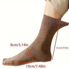 Men's Crew Socks Anti-odor Sweat Absorption Breathable Solid Socks