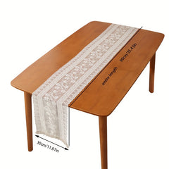 Polyester Lace Hollow Table Runner with Tassel - Room Decor