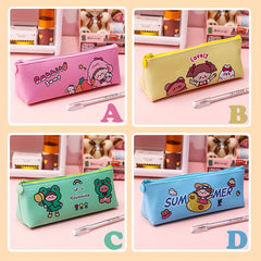 Cartoon Style Pencil Case Large Capacity Zipper Bag
