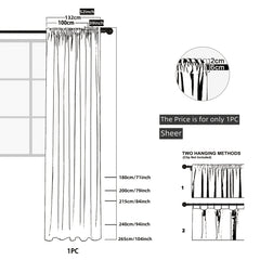 Elegant Sheer Embroidered Curtain