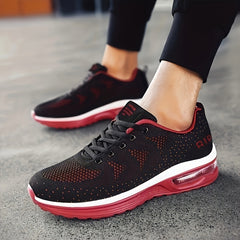 Men's Lightweight Knit Sneakers Breathable Lace-up Shoes