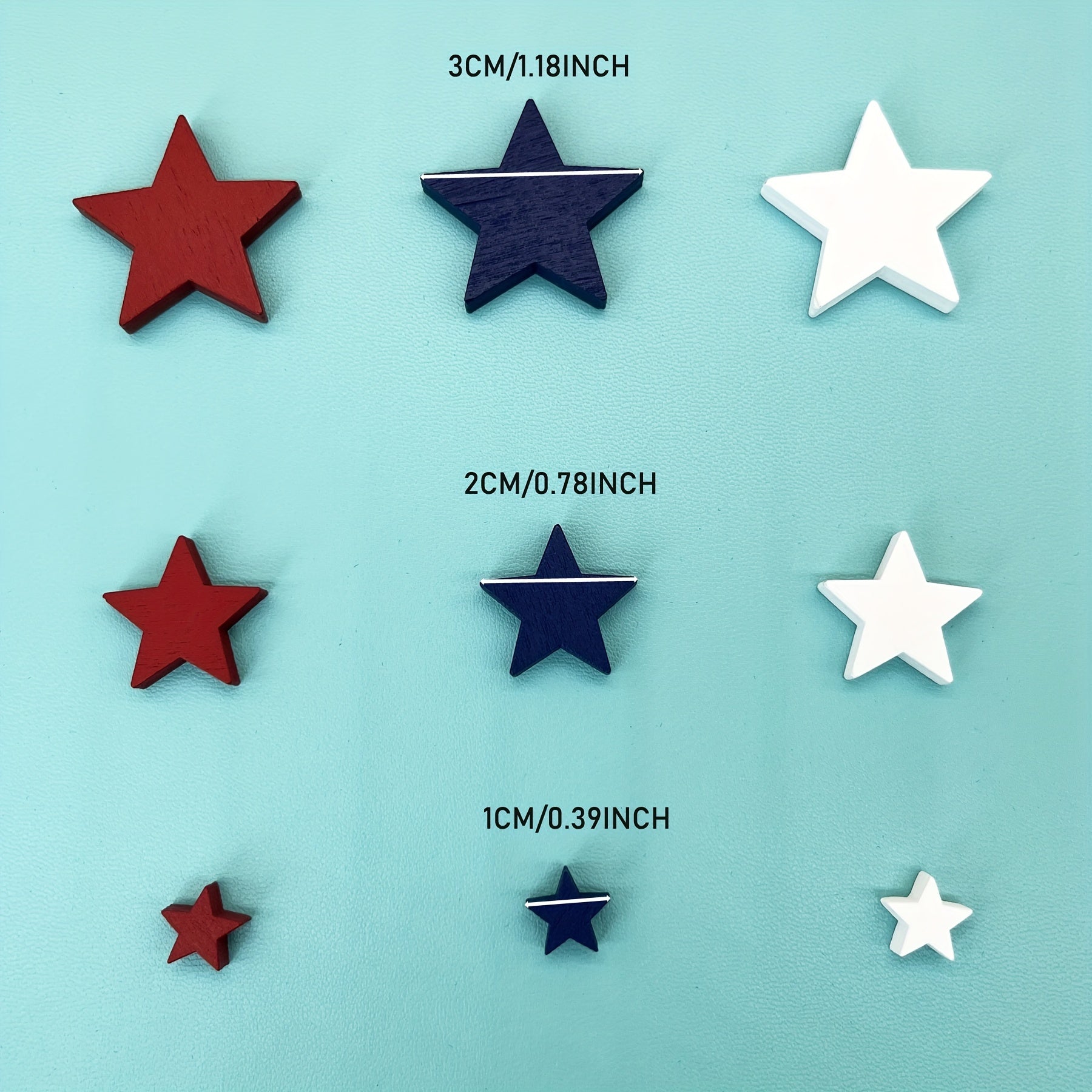 Mini Wood Stars Decorations Vase Filler Bowl Fillers Red Stars for 4th of July