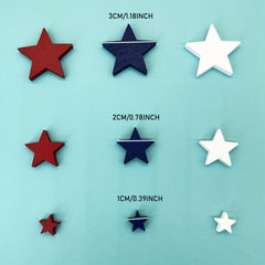 Mini Wood Stars Decorations Vase Filler Bowl Fillers Red Stars for 4th of July