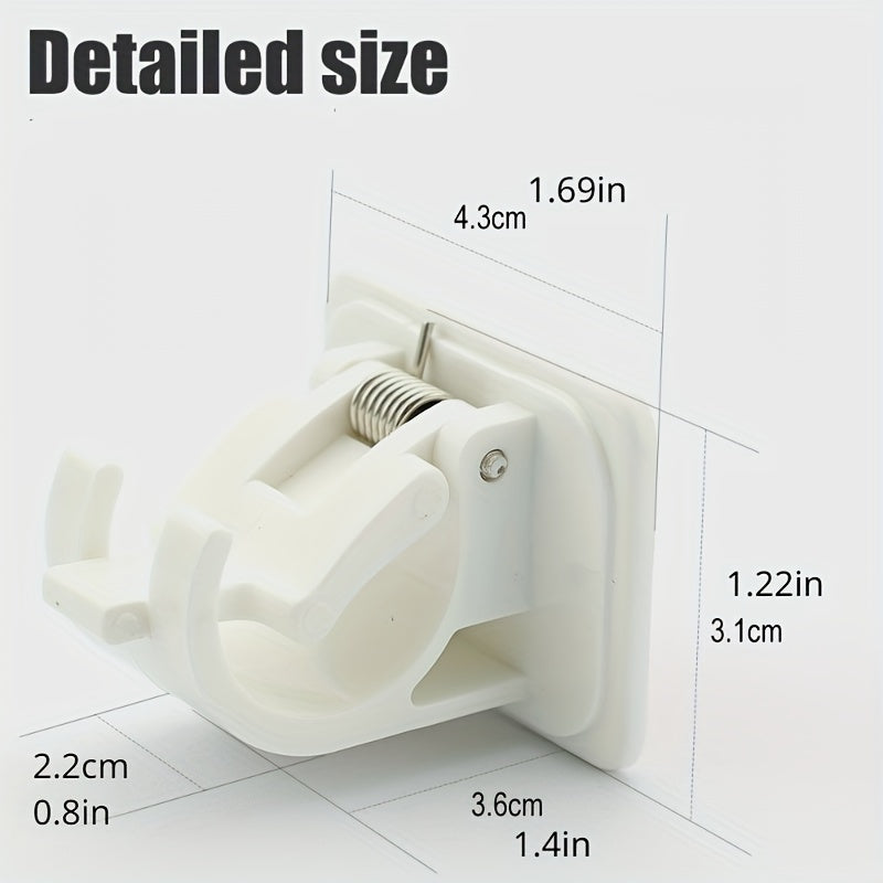 4pcs Wall Mounted Fishing Rod Rack Clips Storage with Screws