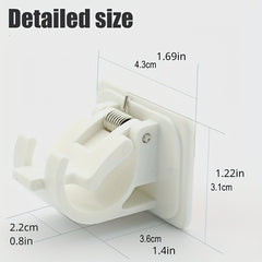 4pcs Wall Mounted Fishing Rod Rack Clips Storage with Screws