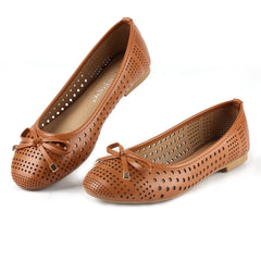 Women's Hollow Out Bowknot Flat Shoes Slip On Casual Wear resistant Shoes