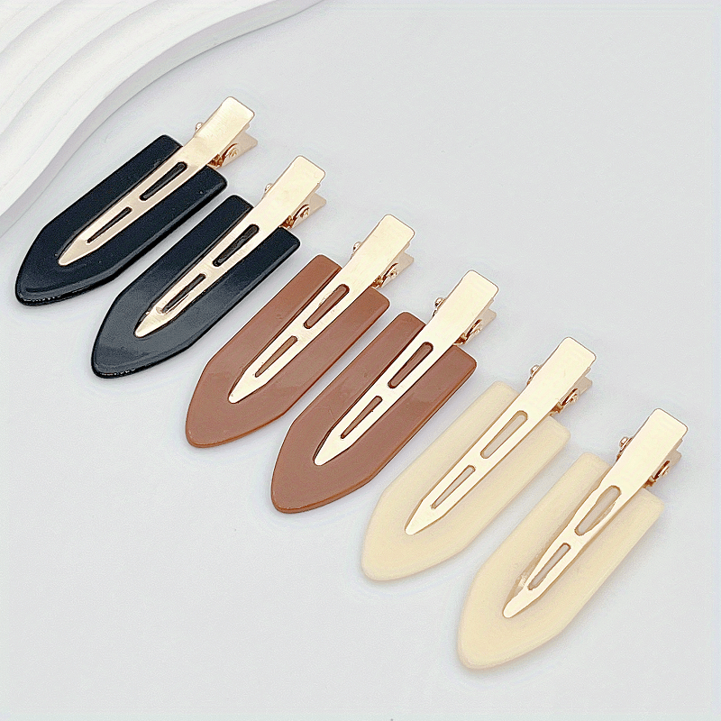 6pcs Acrylic Hair Clips Set Duck Billed for Women's Hair Accessories